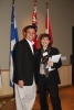 Richard Liu with lucky draw winner Ivy-Lerner Frank 